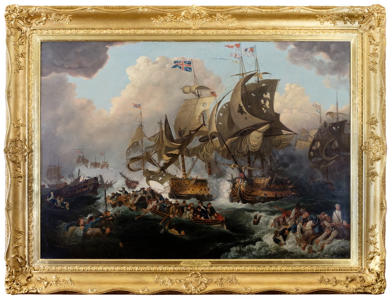 Den strålende første juni av Philippe de (after) Loutherbourg