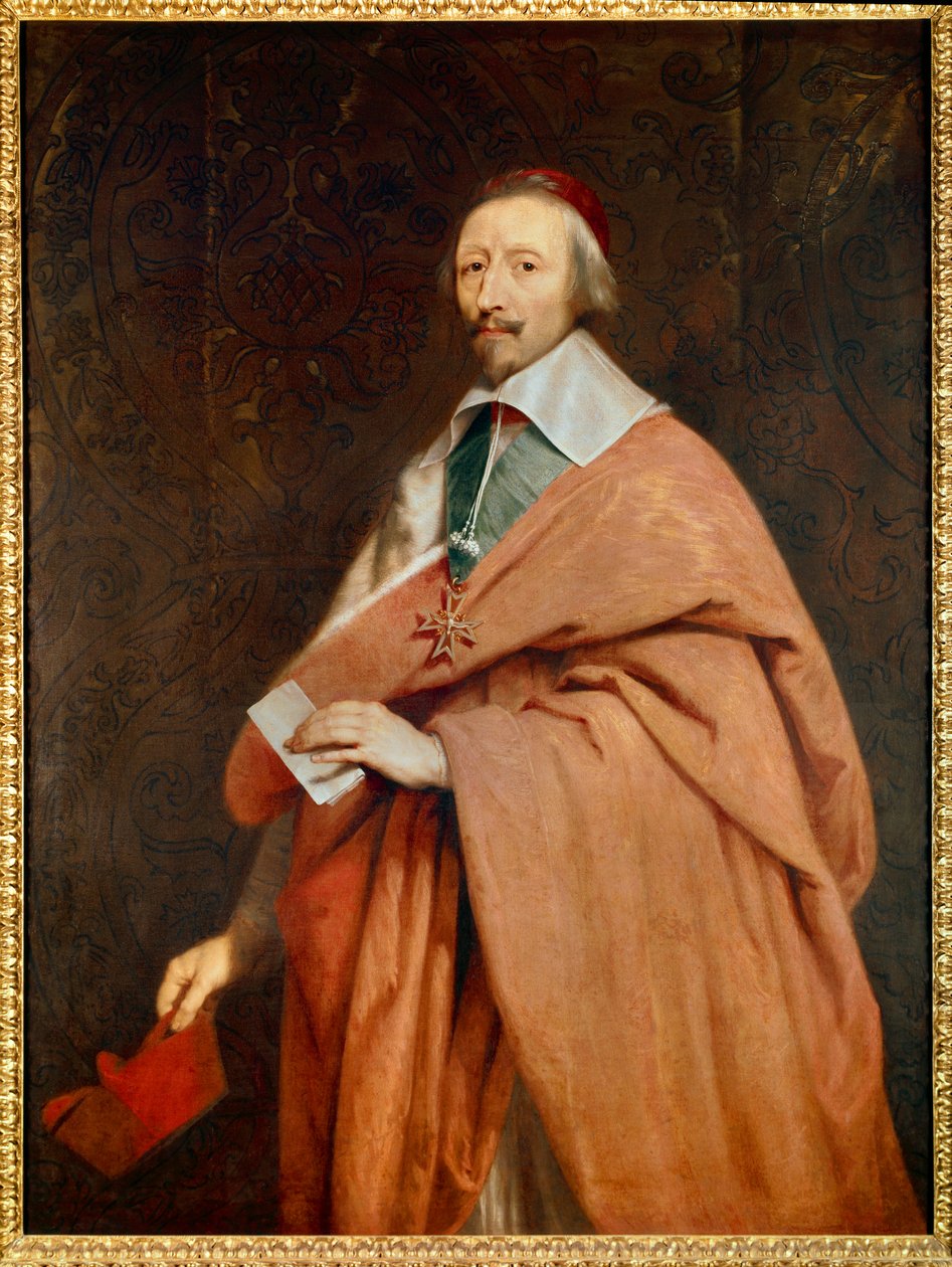 Armand Jean du Plessis, kardinal de Richelieu (1585-1642): portrett av verkstedet til Philippe de Champaigne (1602-1674) av Philippe de (studio of) Champaigne
