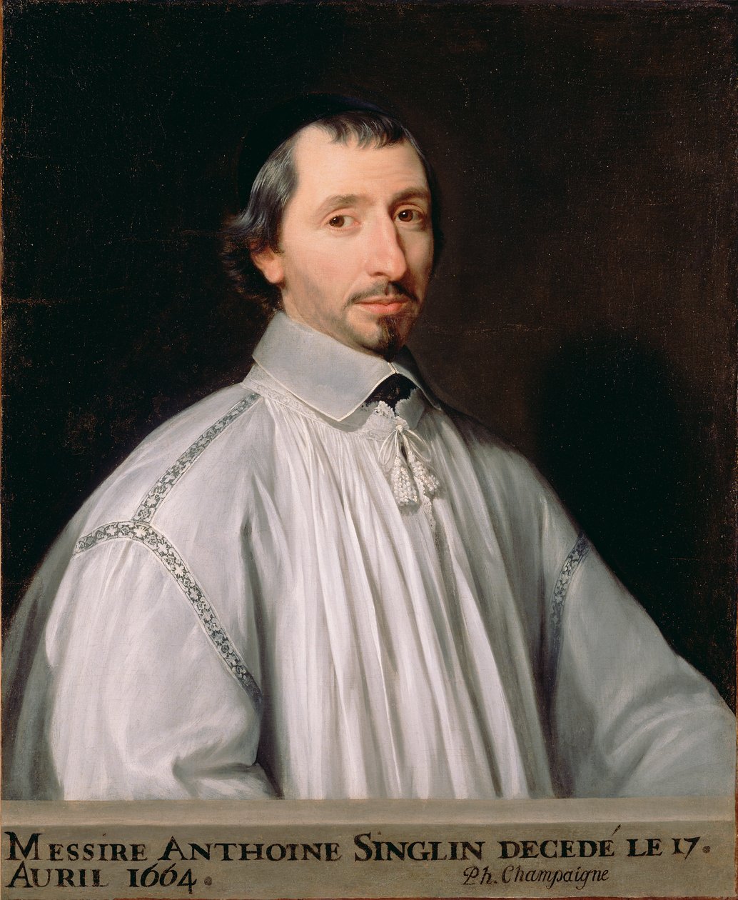 Antoine Singlin, ca. 1646 (olje på lerret) av Philippe de Champaigne