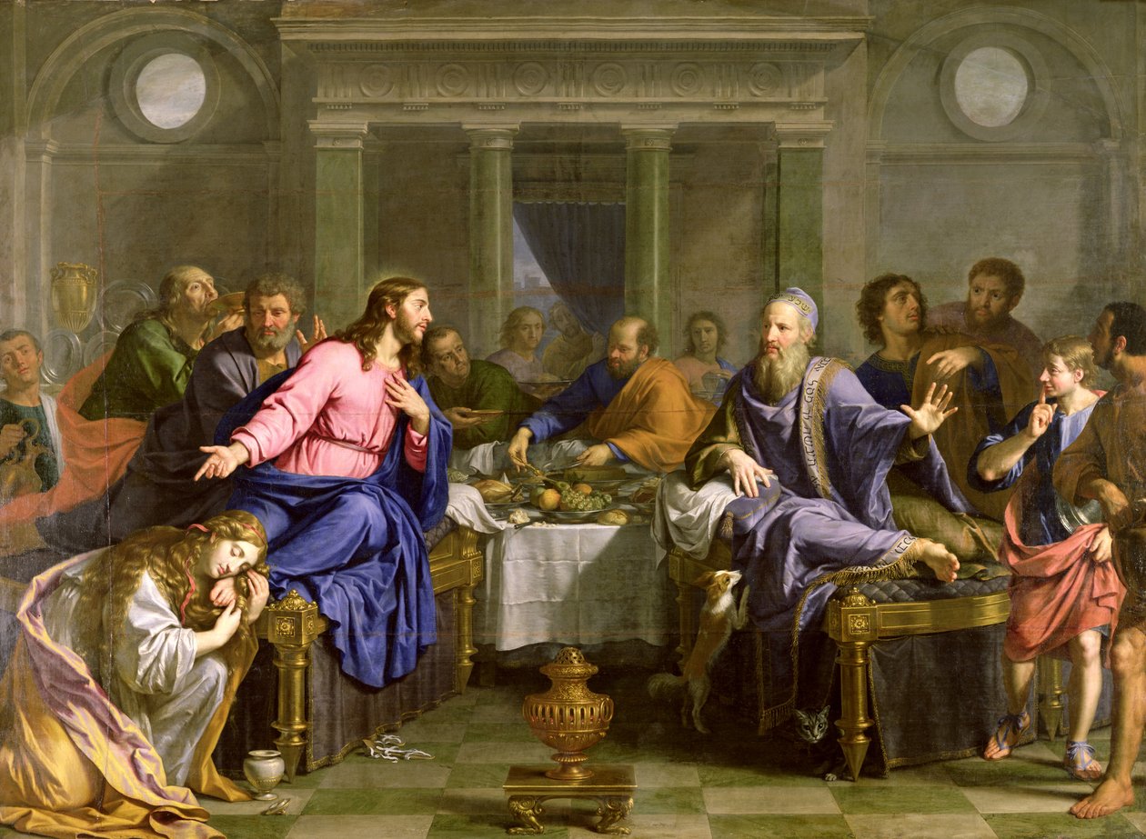 Kristus i fariseeren Simons hus, ca. 1656 av Philippe de Champaigne
