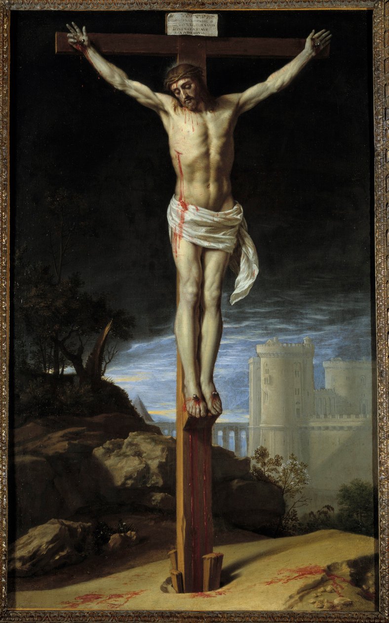 Kristus på korset-maleri av Philip av Champaigne (1602-1674) (ec.flam.) Kansas City fra 1600-tallet. Nelson Gallery av Philippe de Champaigne