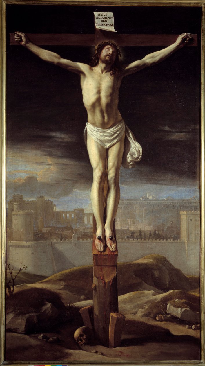 Kristus på korset. Maleri av Philippe De Champaigne (1602-1674) Ec. Flam. av Philippe de Champaigne