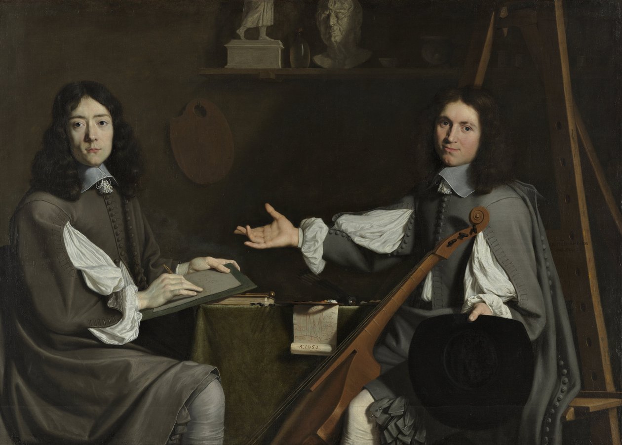 Dobbeltportrett av begge kunstnere, 1654 av Philippe de Champaigne