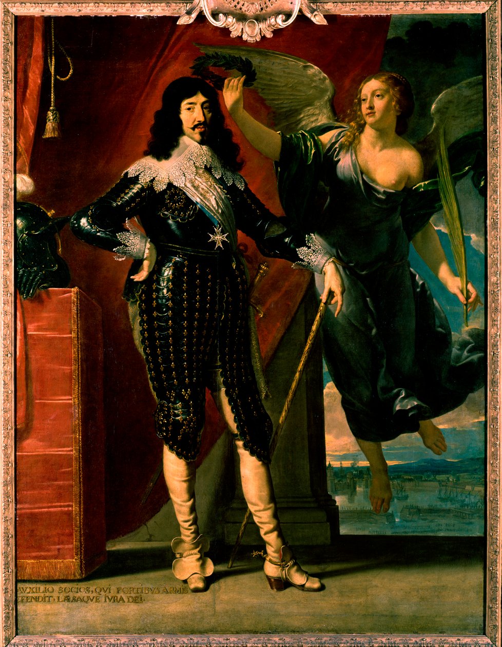 Louis XIII - portrett av hans kroning av Victory av Philippe de Champaigne