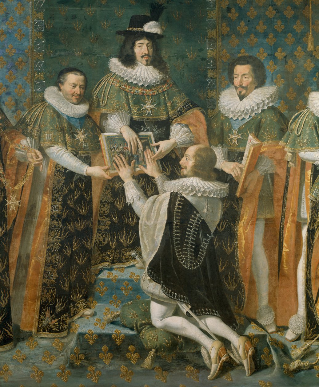 Ludvig XIII ønsker hertugen av Longueville velkommen inn i Den Hellige Ånds Orden, maleri av Philippe de Champaigne (1602-1674), Frankrike av Philippe de Champaigne