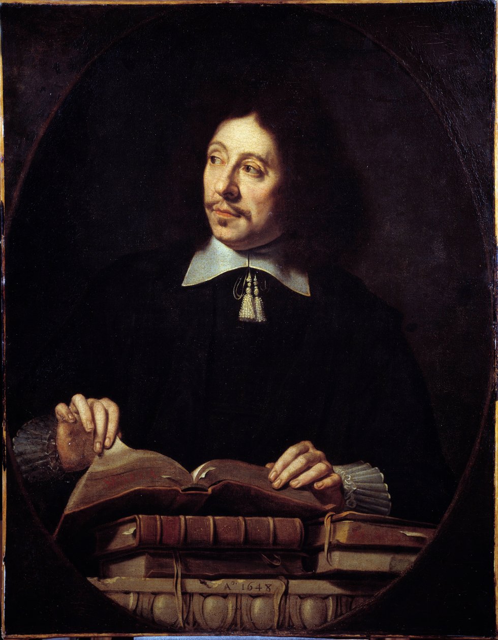 Mannsportrett. Maleri av Philippe de Champaigne (1602-1674) ca. Flamme. av Philippe de Champaigne
