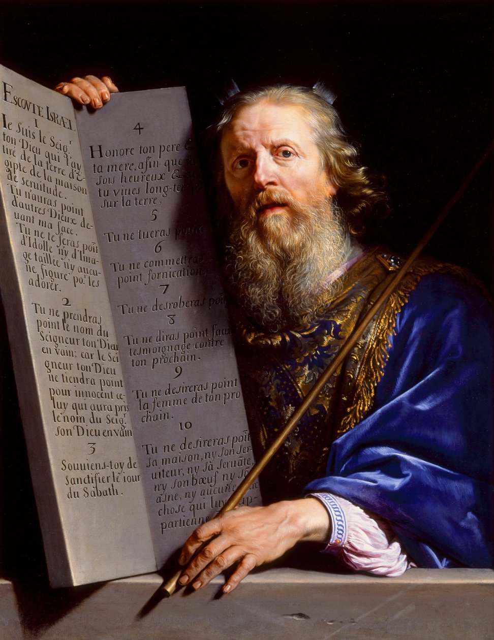 Moses viser fram lovtavlene av Philippe de Champaigne