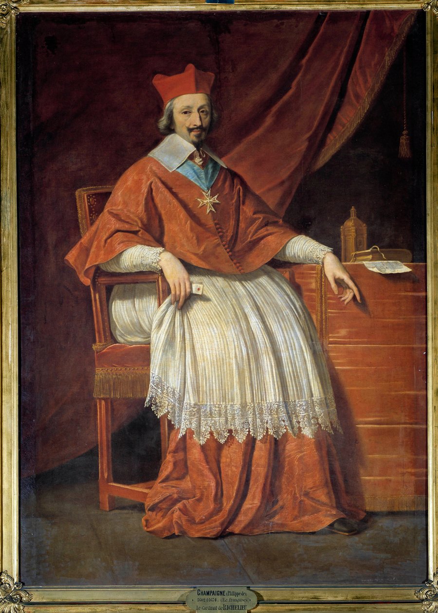 Portrett i full lengde av kardinal Richelieu (1585-1642) Maleri av Philippe de Champaigne (1602-1674) av Philippe de Champaigne