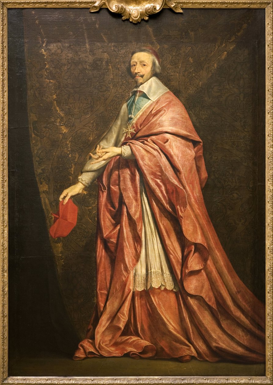 Portrett av Armand Jean du Plessis Cardinal de Richelieu (olje på lerret) av Philippe de Champaigne