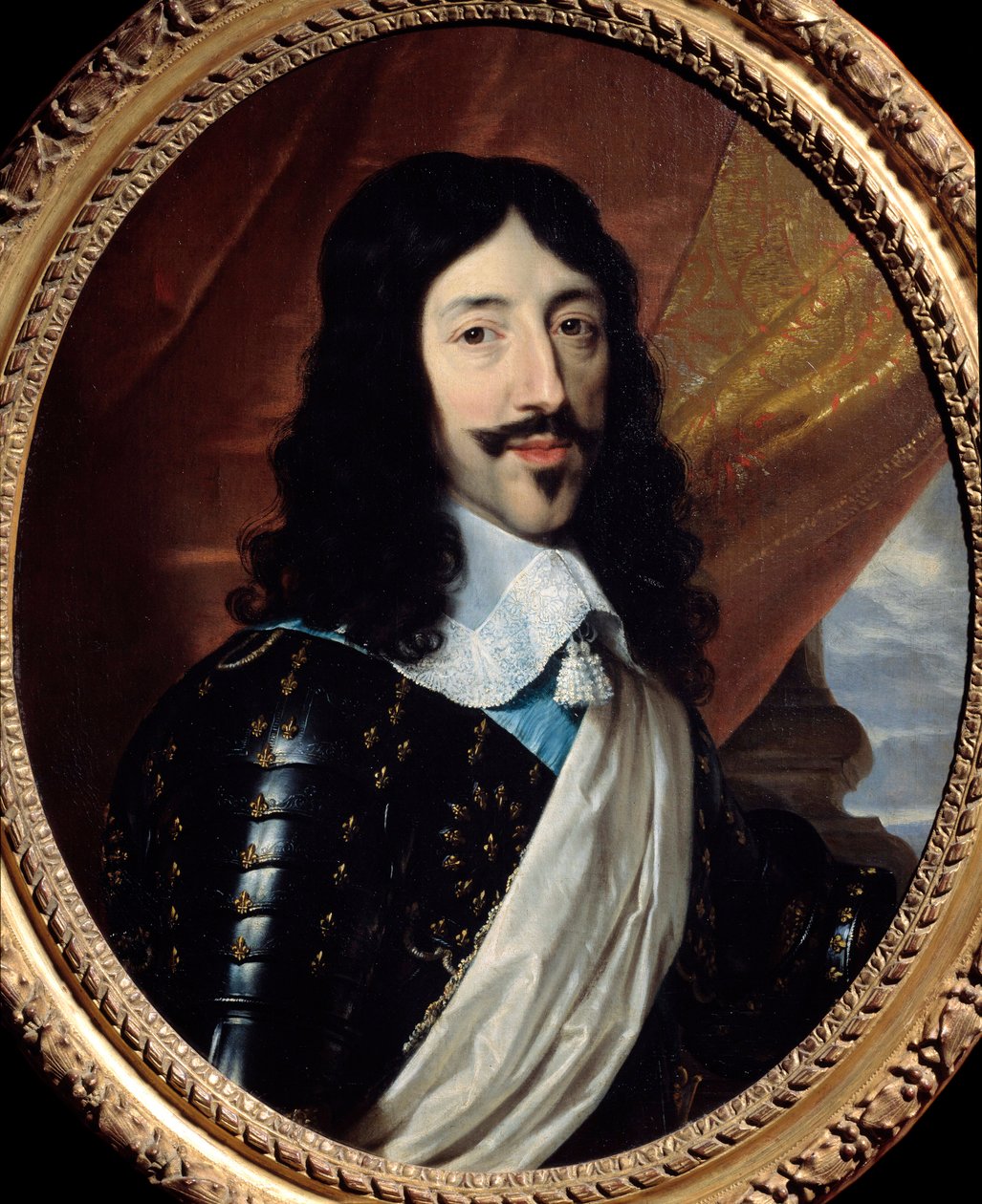 Portrett av kongen av Frankrike Ludvig XIII (1601-1643) Maleri av Philippe de Champaigne (1602-1674) 1600-tallet Søn. 0,75x0,62 m Paris, Musee Carnavalet - Portrett av kong Ludvig XIII av Frankrike (1601-1643). Maleri av Philippe de Champaigne (1602-1674) av Philippe de Champaigne