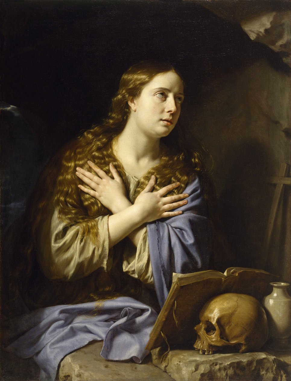 The Repentant Magdalen - Champaigne, Philippe, de (1602-1674) - 1648 - Olje på lerret - 115,9x88,9 - Museum of Fine Arts, Houston av Philippe de Champaigne