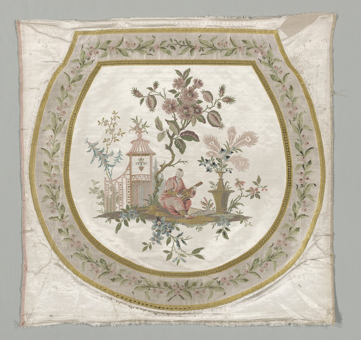 Polstring for et stolsete, ca. 1743-1774. av Philippe de Lasalle