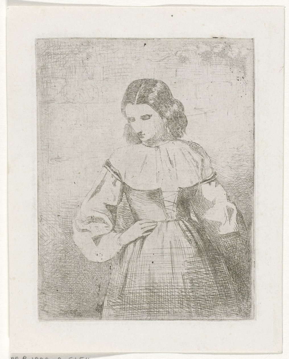 Portrett av en ung kvinne av Philippus Anthonius Alexander Kanne