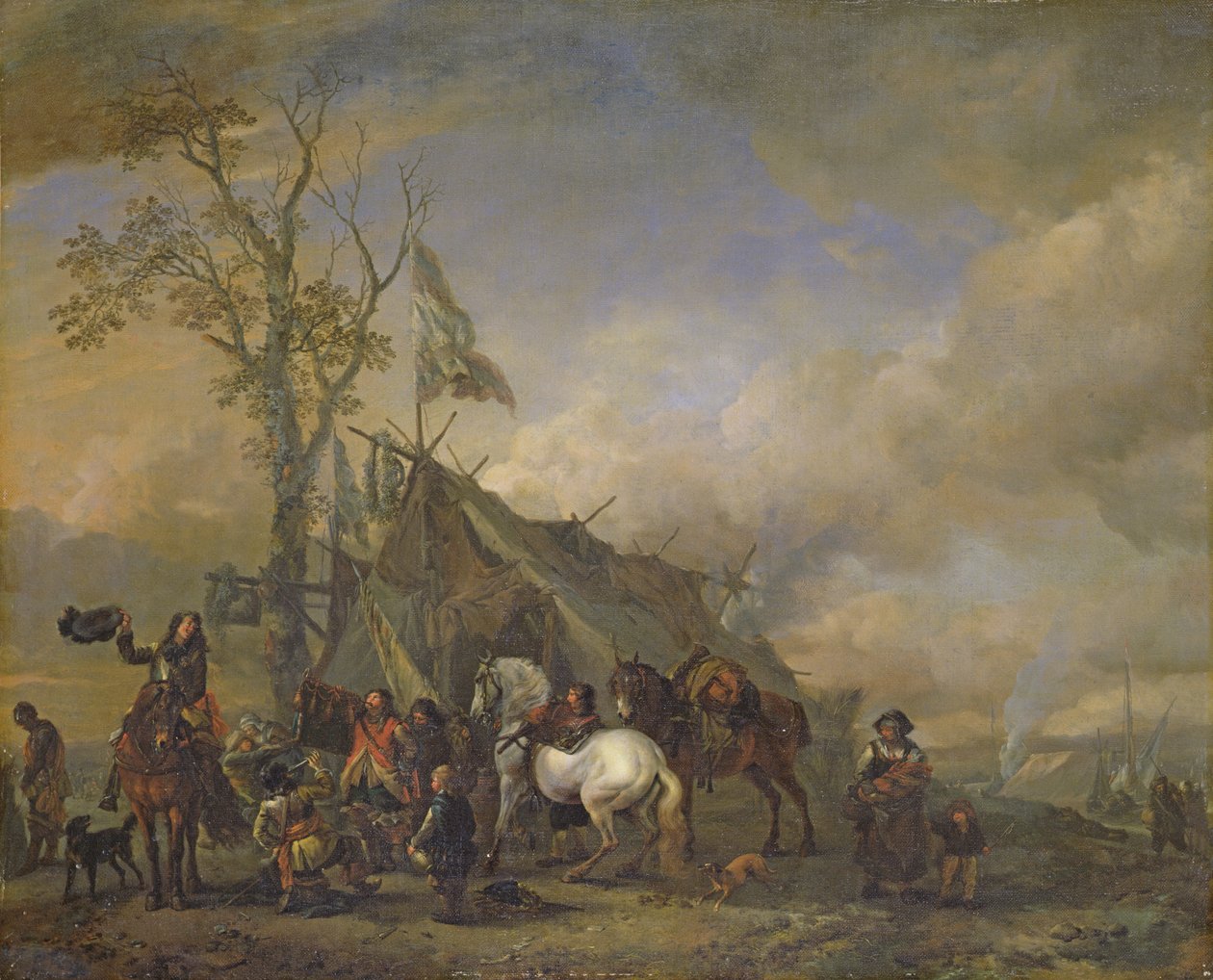 Kavaleristenes avgang av Philips Wouwerman