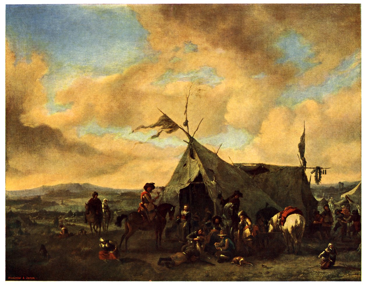 Leir på tidspunktet for trettiårskrigen av Philips Wouwerman