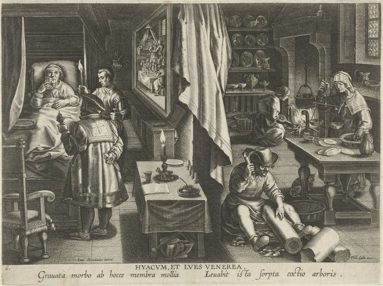 Medisin mot syfilis av Philips Galle (attributed to workshop of)