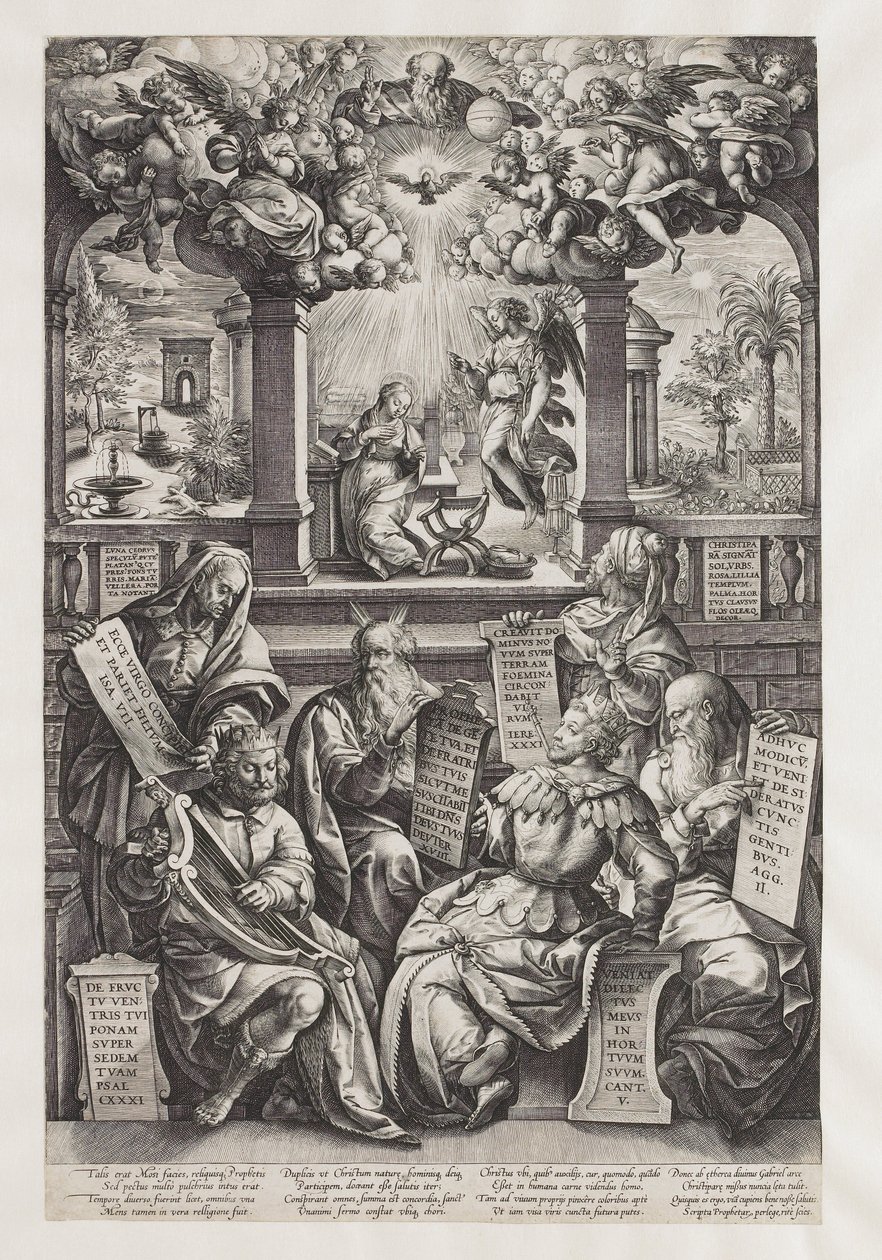 Seks profeter og bebudelsen til Maria av Philips Galle (workshop of)