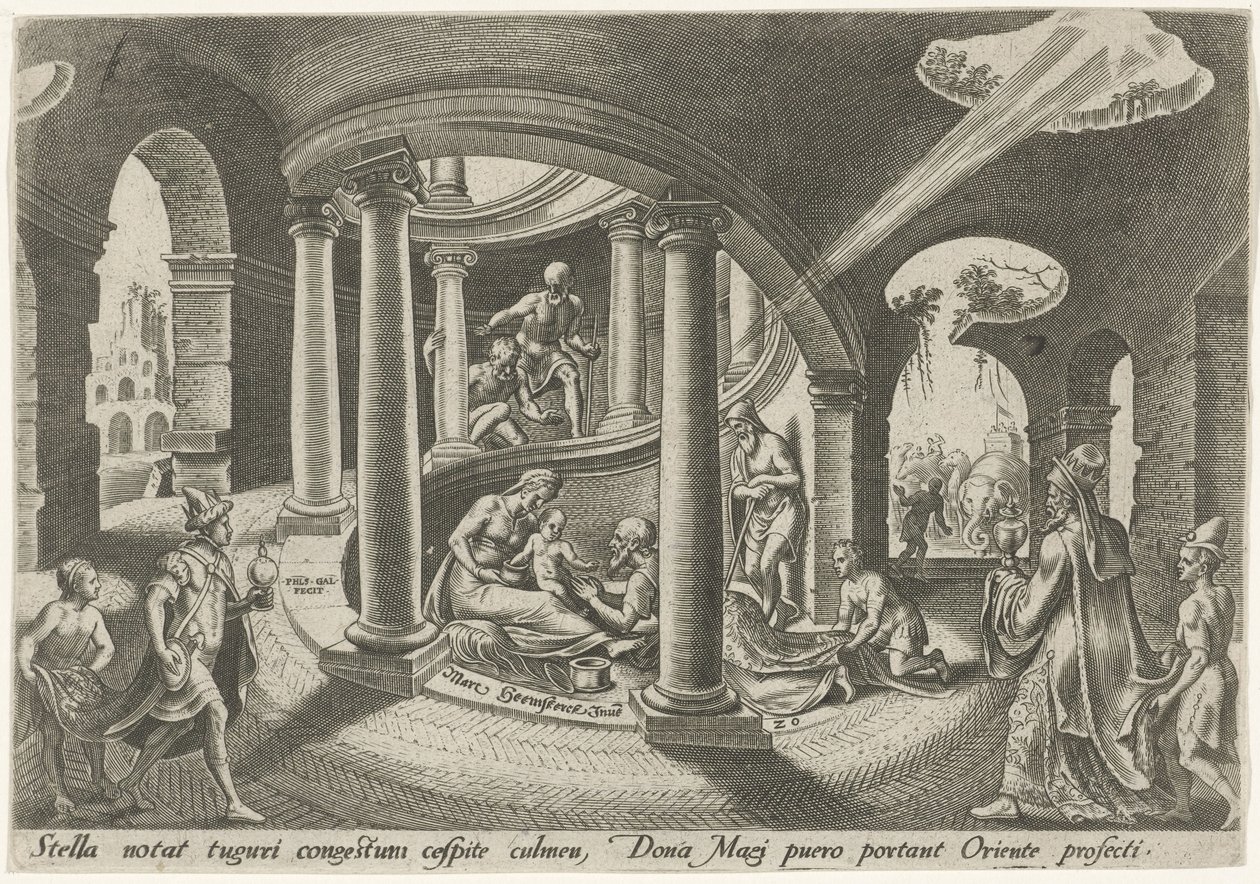 Tilbedelse av kongene The Days of Doom of the Jewish People (serietittel) av Philips Galle