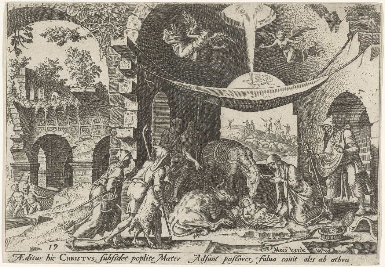 Tilbedelse av hyrdene The Days of Doom of the Jewish People (serietittel) av Philips Galle