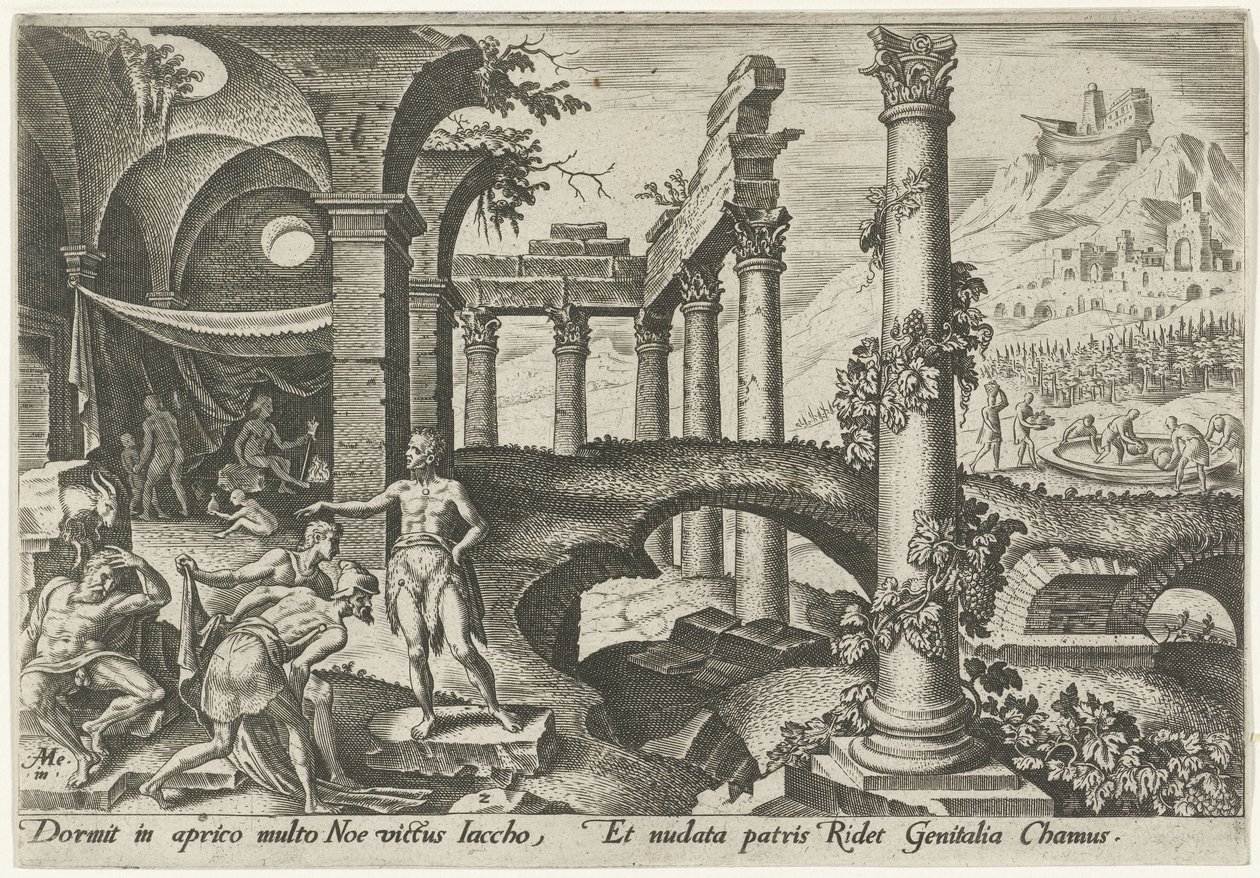 Noahs drukkenskap The Days of Doom of the Jewish People (serietittel) av Philips Galle