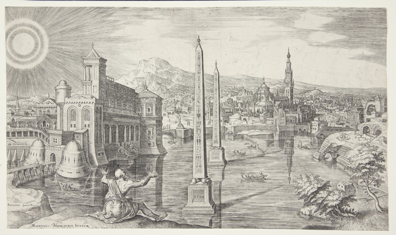 Jesajas profetier over Jerusalem av Philips Galle