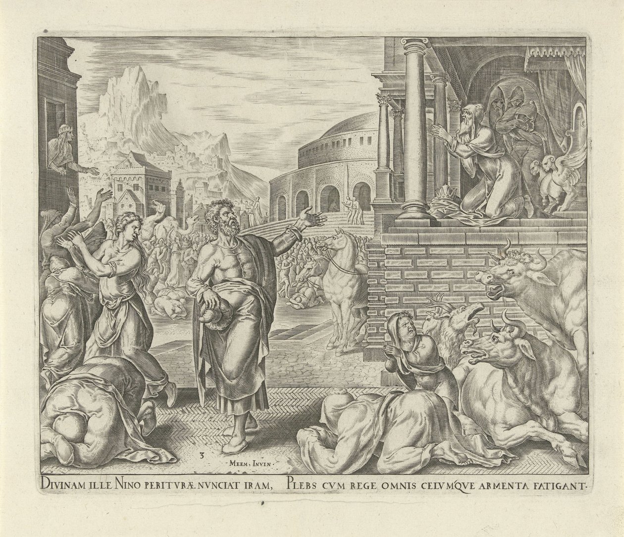 Jona spår Nineves fall History of Jonah (serietittel) av Philips Galle