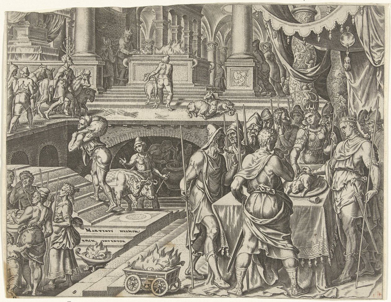 Kong Josias feirer påske Historien om kong Josiah (serietittel) av Philips Galle