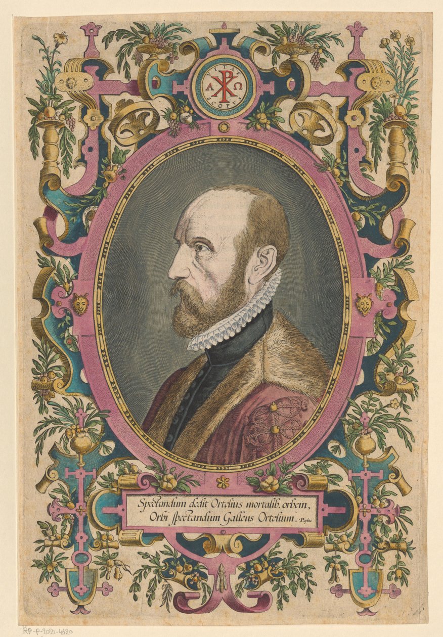 Portrett av Abraham Ortelius av Philips Galle