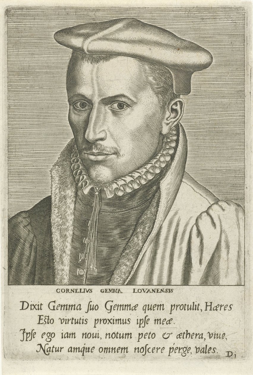 Portrett av Cornelius Gemma av Philips Galle
