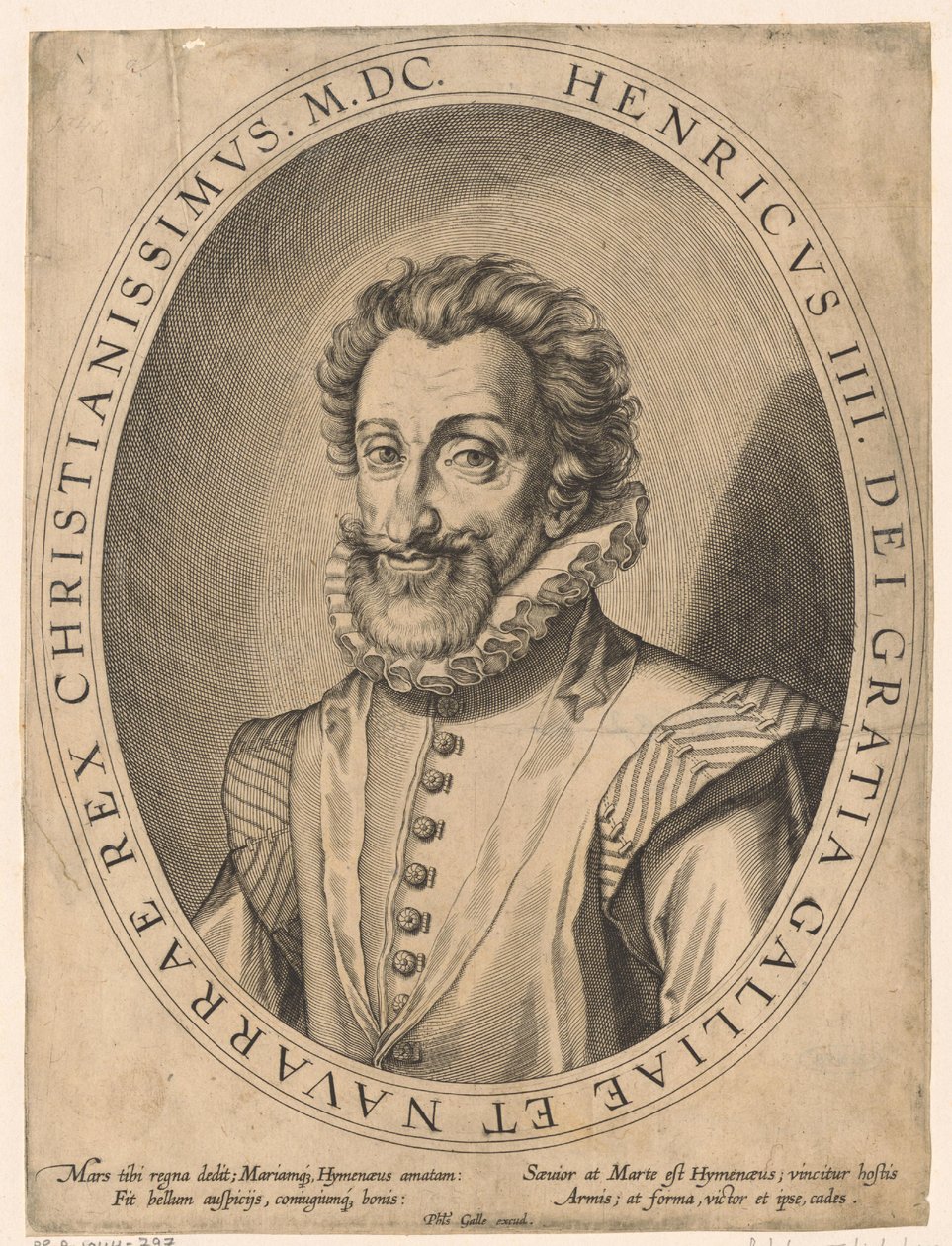 Portrett av Henrik IV, konge av Frankrike av Philips Galle