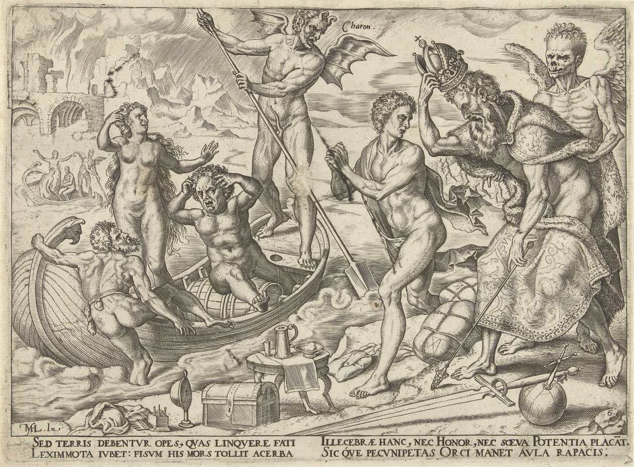 Rikdom er verdiløs etter døden The Misery of Riches (serietittel) av Philips Galle