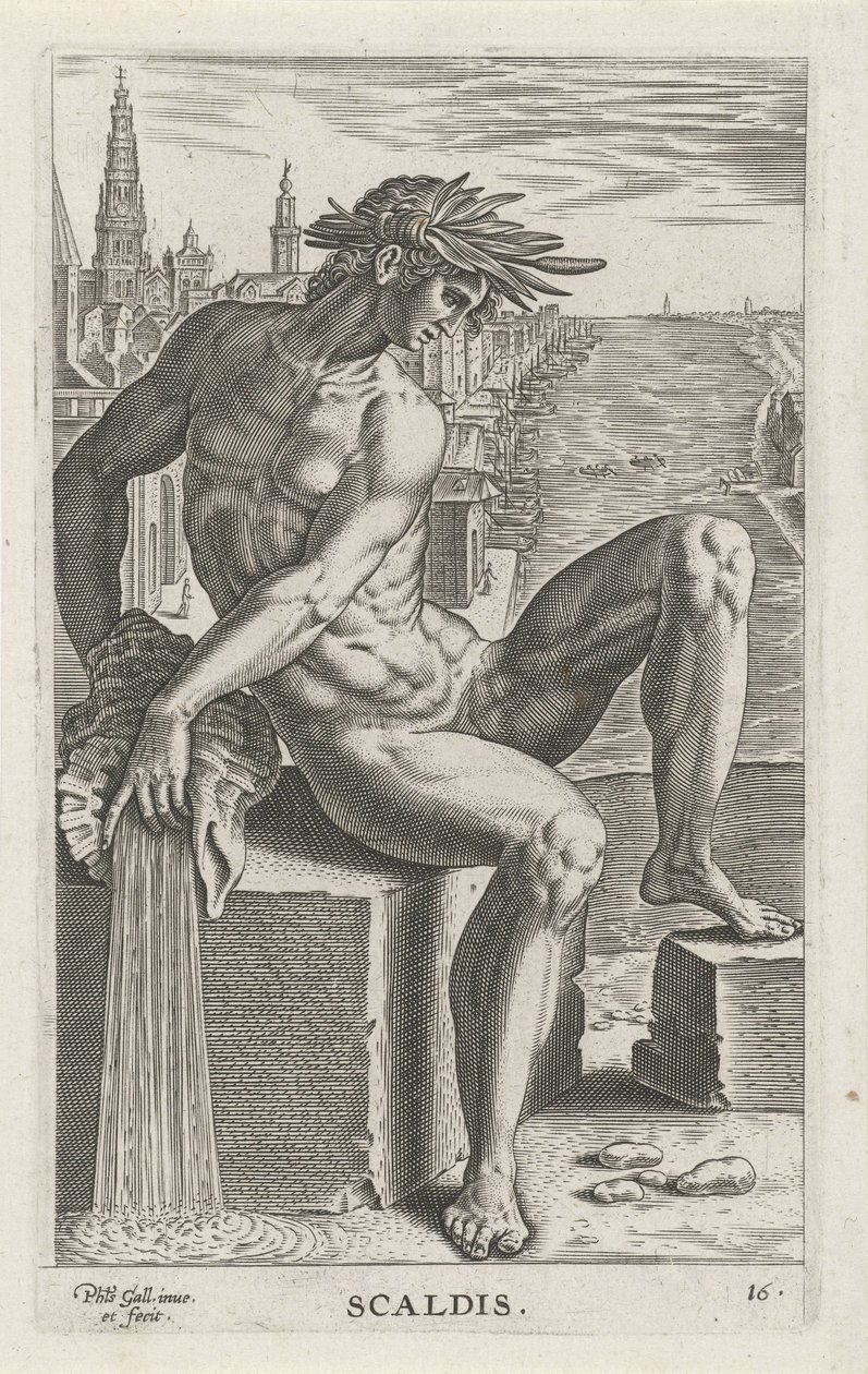 Riviergod Scaldis Scaldis (title on object) Rivier- en zeegoden (series title) Semideorum Marinorum amnicorumque sigillariae imagines perelegantes (series title)   1331335   no       norwegian Successfully Translated  Original: Christ Appearing To The Disc av Philips Galle