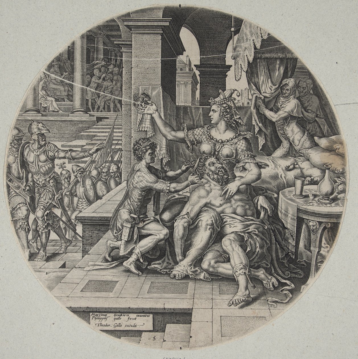 Samson og Delila av Philips Galle