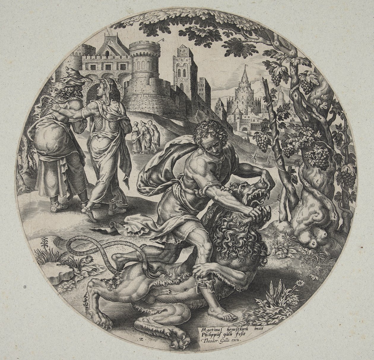Samson river løven av Philips Galle