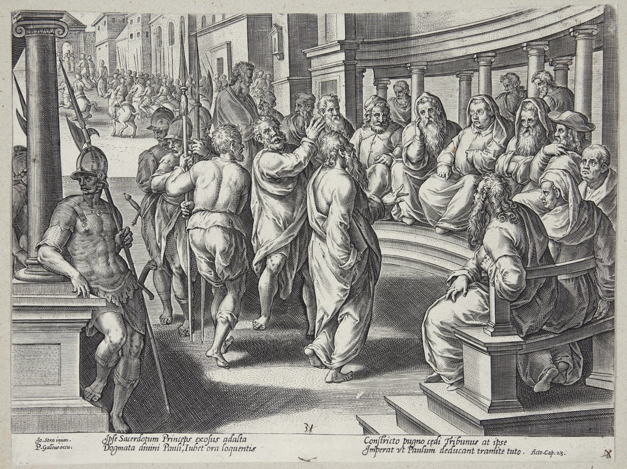 St. Paulus foran yppersteprestene av Philips Galle