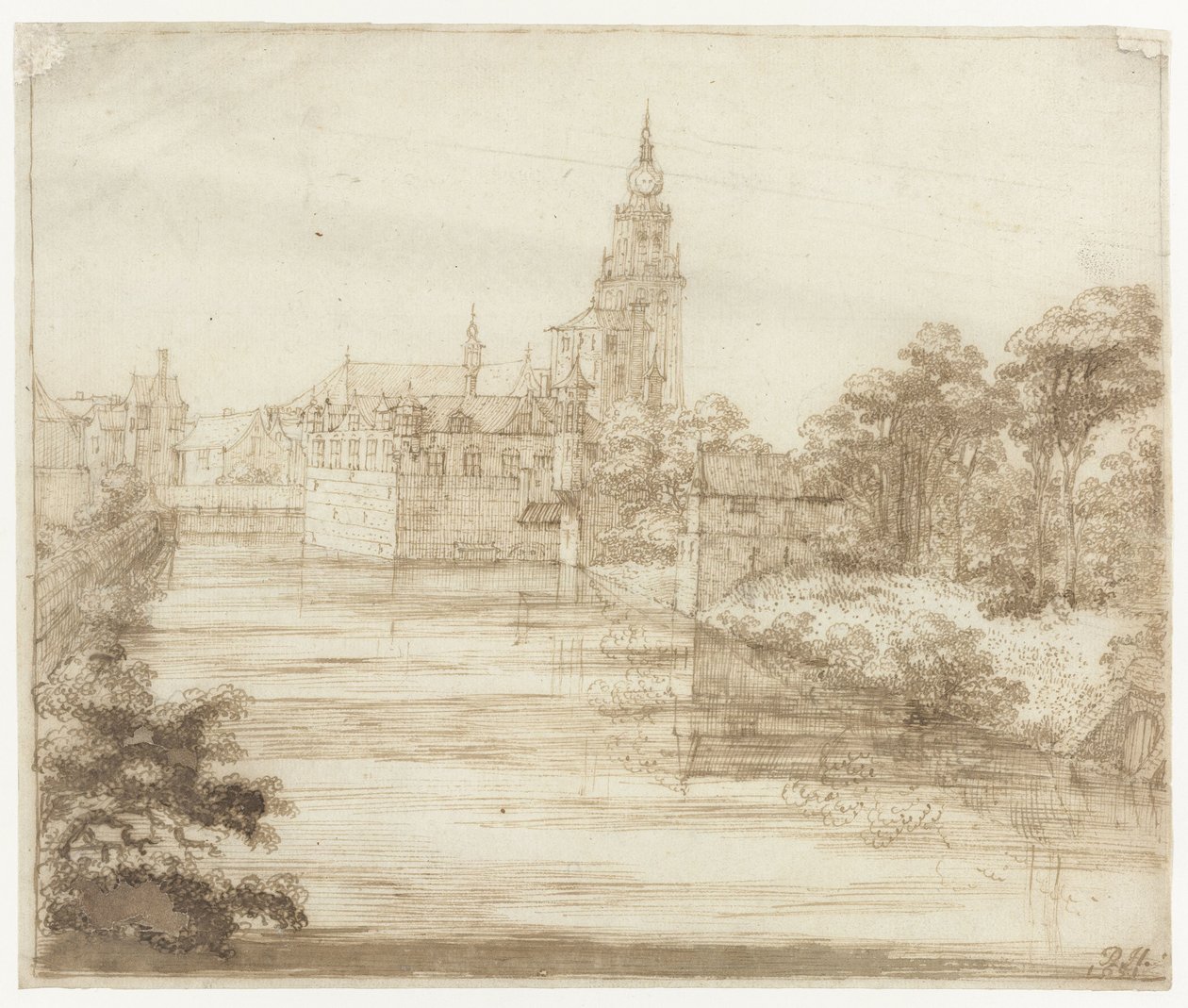 Utsikt over Breda av Philips Huygens