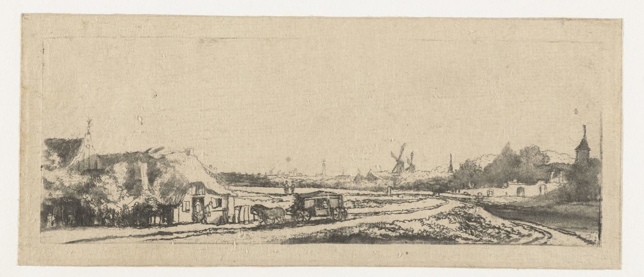 Landskap med vogn av Philips Koninck