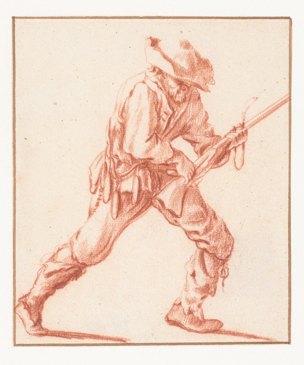 Mann som laster en rifle av Philips Wouwerman (copy after)
