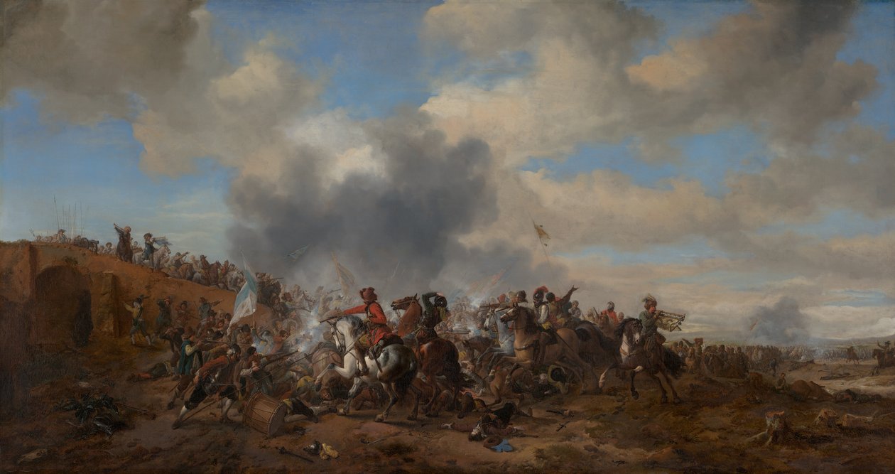 Kampscene av Philips Wouwerman