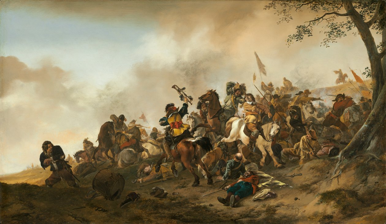 Slagscene, ca. 1645-6 av Philips Wouwerman