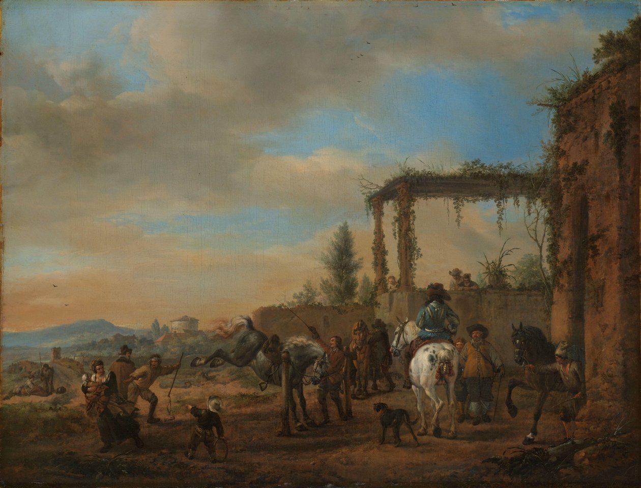 Rideskolen En rideskole av Philips Wouwerman