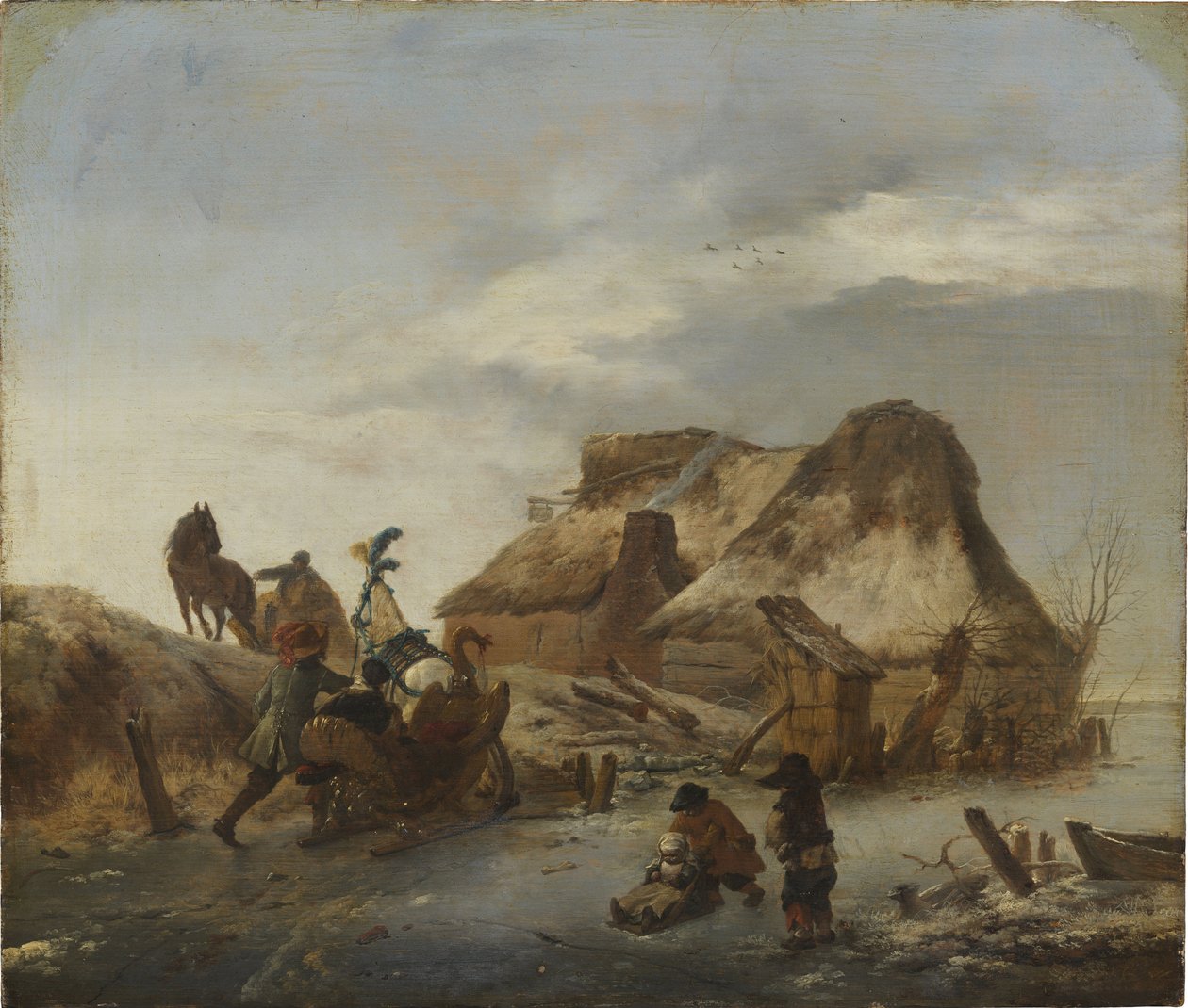 Un noble en traineau sur la glace - A Nobleman