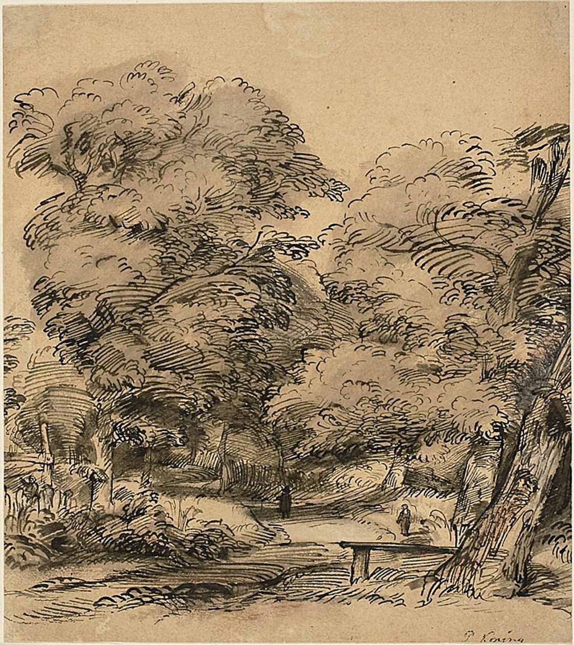 En sti i skogen av Philips de Koninck