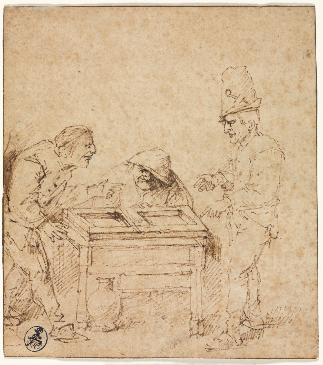 Tric-Trac-spillerne, ca. 1660. av Philips de Koninck