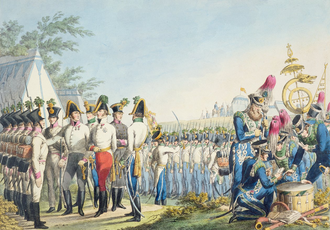 Det nye keiserlige, østerrikske lette infanteriet etter Napoleonskrigene, ca. 1820 av Phillip von Stubenrauch