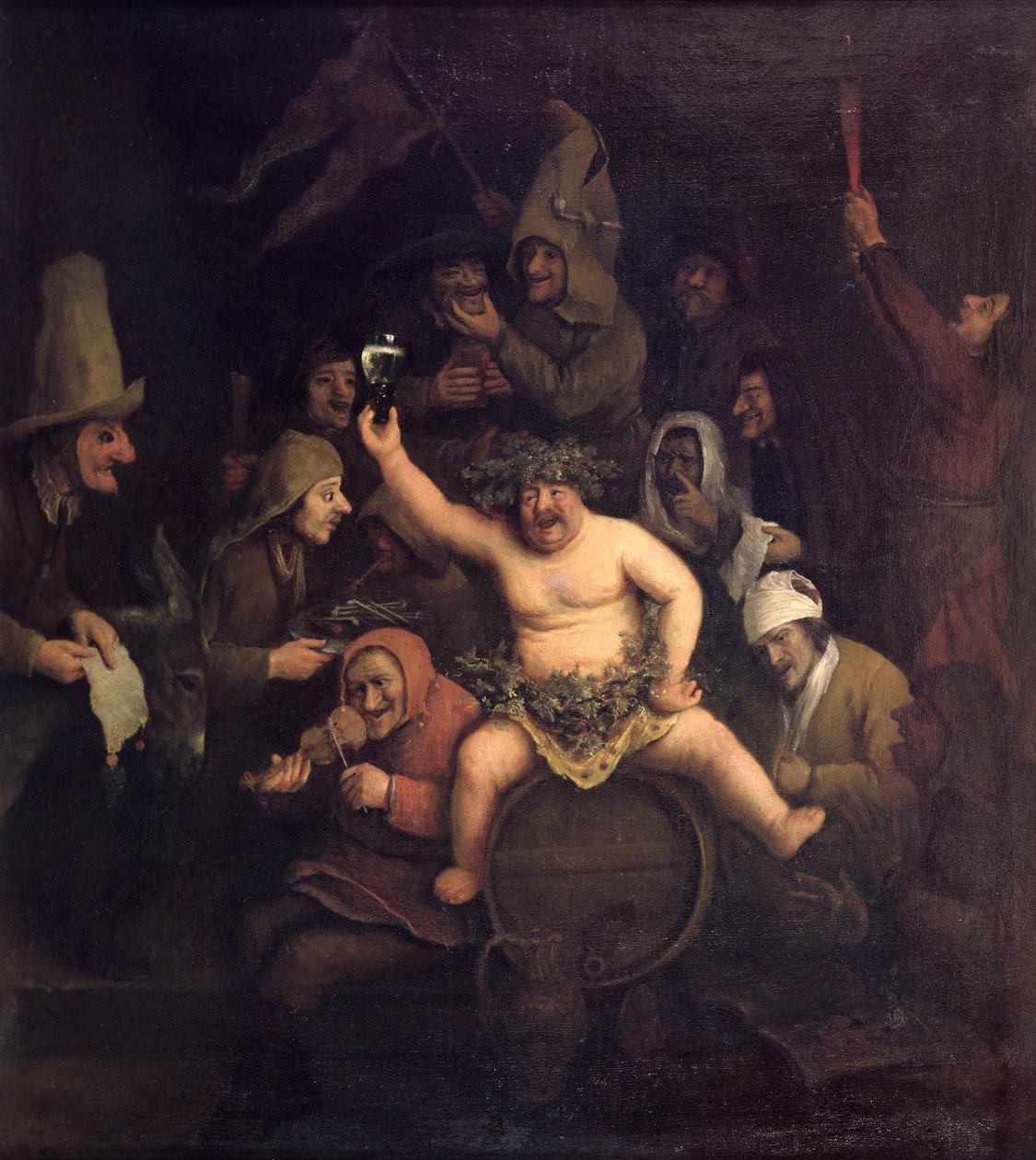 Bacchus-festen, 1654 av Phillips de Koninck