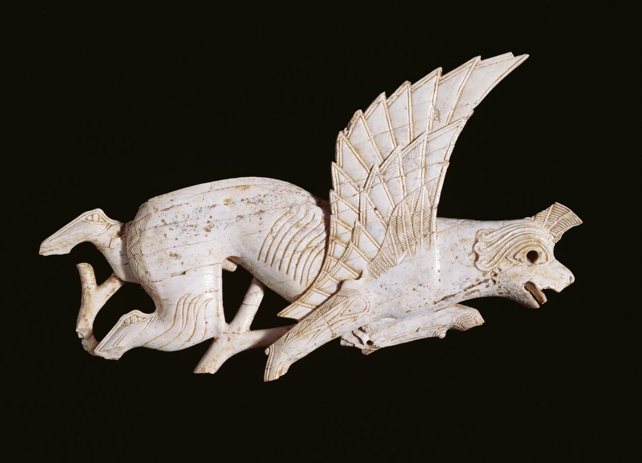Griffinplakett, fra Fort Shalmaneser, Nimrud, Nord-Irak, 9.-8. århundre f.Kr. av Phoenician