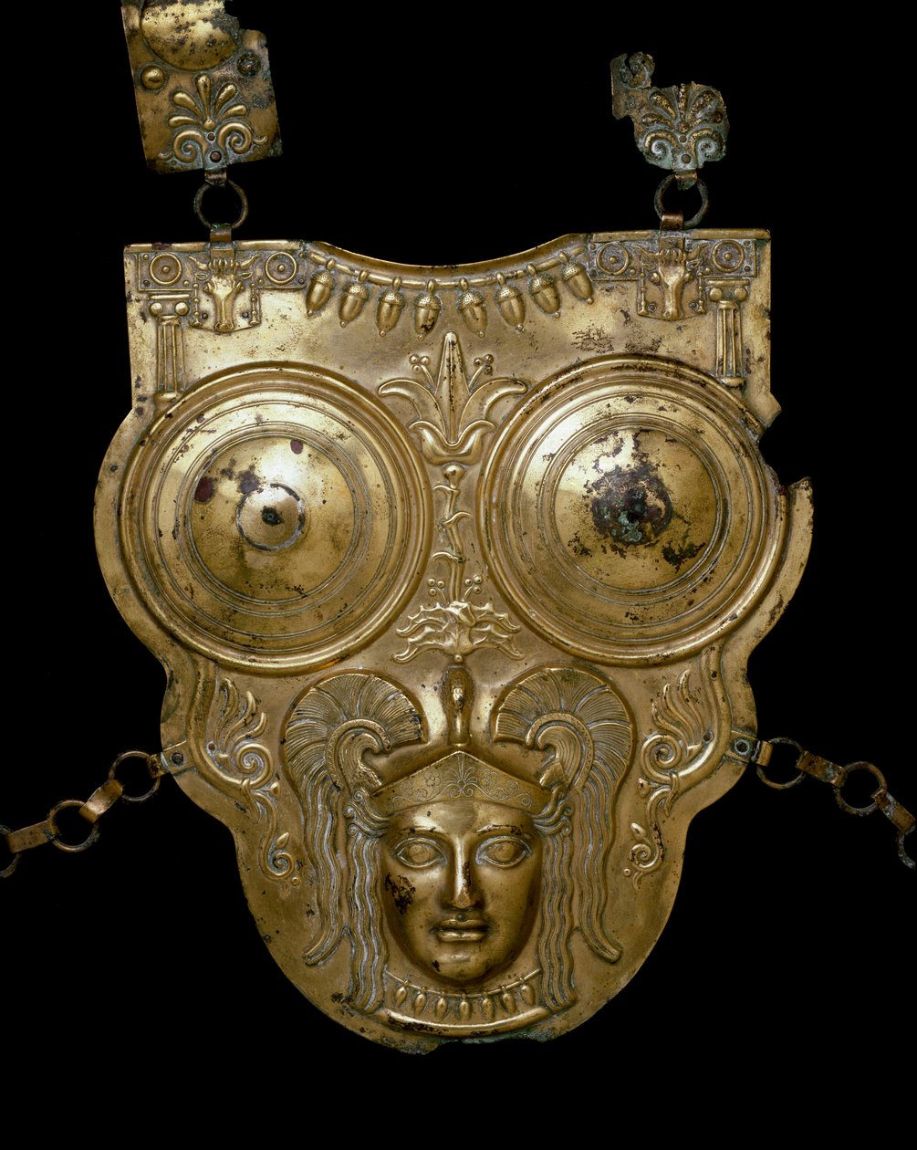 Fønikisk sivilisasjon: slagskip av gullbronse av Ksour-es-Saf (Ksour es Saf, Ksour Essef eller Ksour Essaf). 3.-2. århundre f.Kr. Tunis Bardo-museet av Phoenician