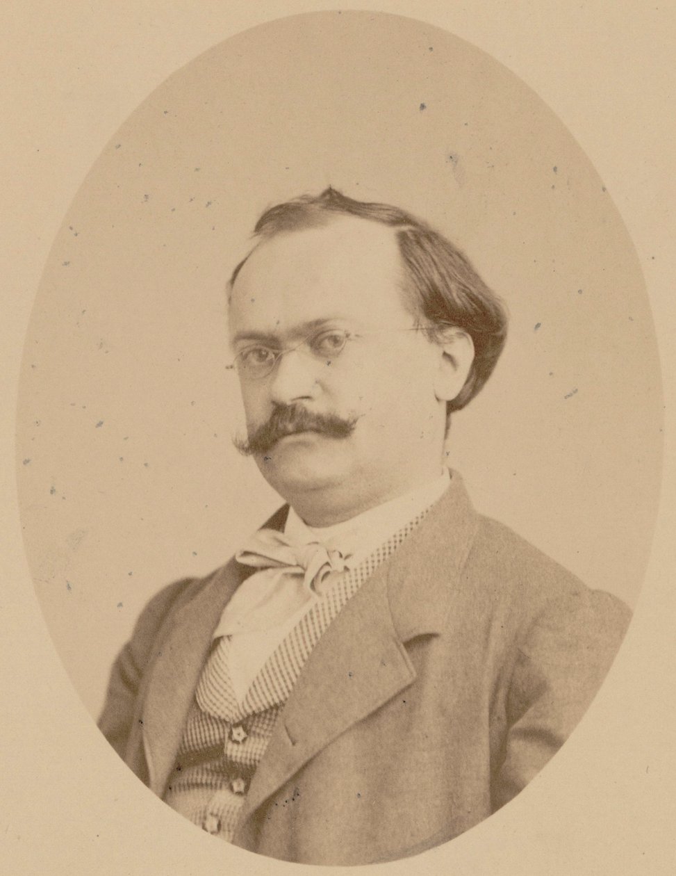 Portrett av komponisten Charles Lecocq 1832-1918, 1866. av Photo studio A. Legras.