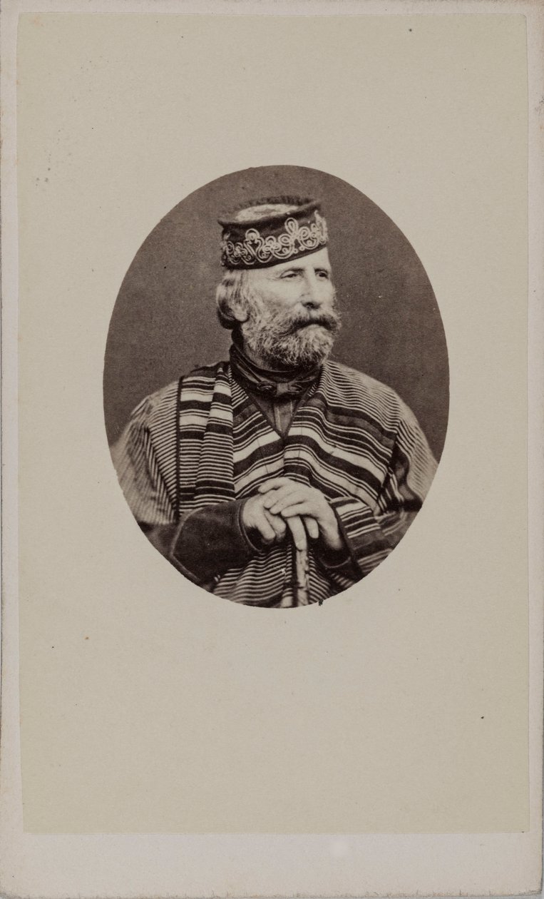 Portrett av Giuseppe Garibaldi 1807-1882, 1882. av Photo studio Alessandro Pavia.